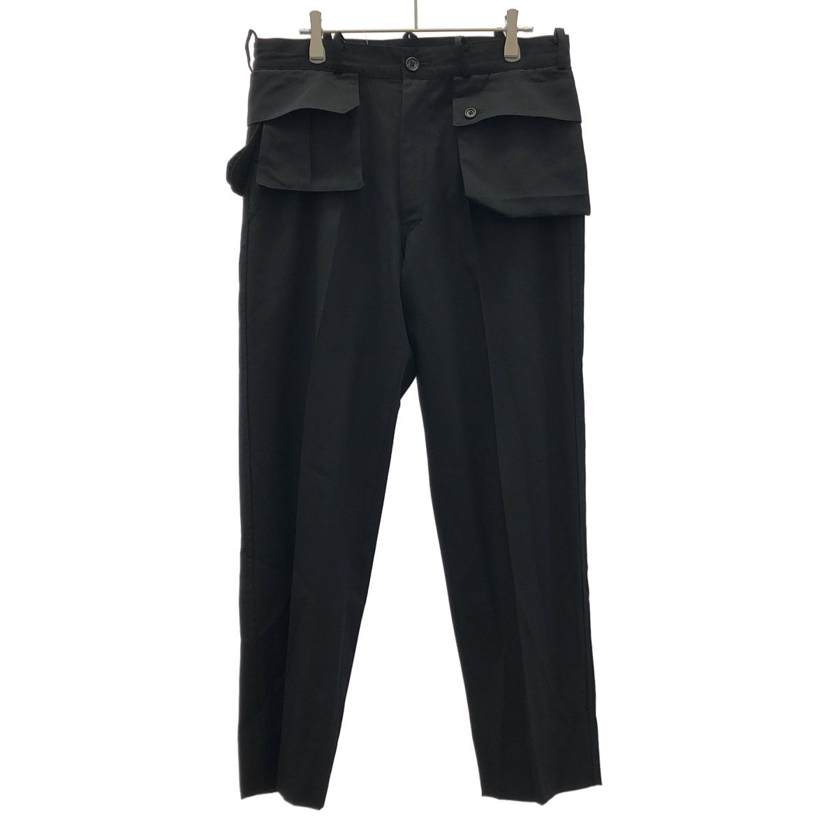 Yohji Yamamoto POUR HOMME ヨウジヤマモト プールオム 2006SS ウールギャバジンフラップポケットパンツ HR-P55-100 ブラック 3 Yohji Yamamoto POUR HOMME ヨウジヤマモト プールオム 2006SS ウール