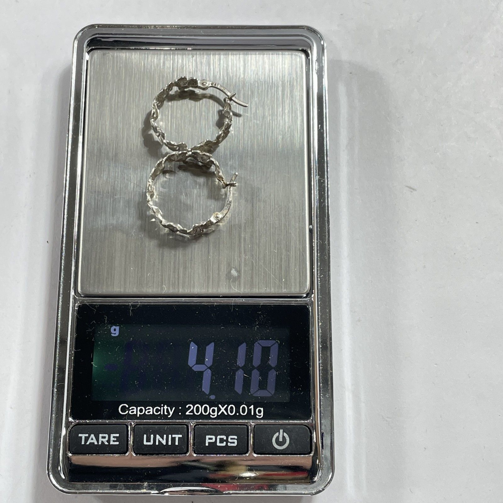 ☆ K14WG刻印 ホワイトゴールド ハワイアンフラワー フープピアス 両耳