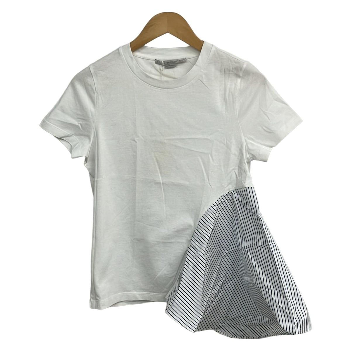 stellamccartney ステラマッカートニー 半袖カットソー サイズ38 L レディース 白 ブルー ボーダー