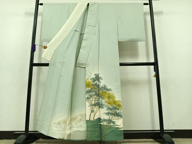 平和屋着物 豪華色留袖 単衣 風景文 金彩 正絹 jh