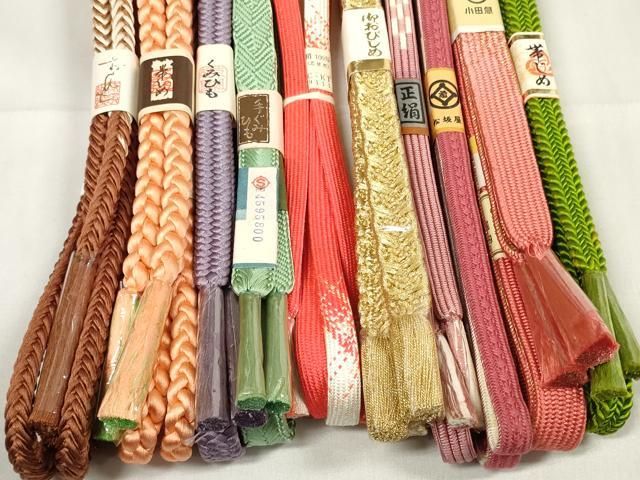 平和屋着物○和装小物 帯締め10本セット 組紐 高麗組 金糸 小田急