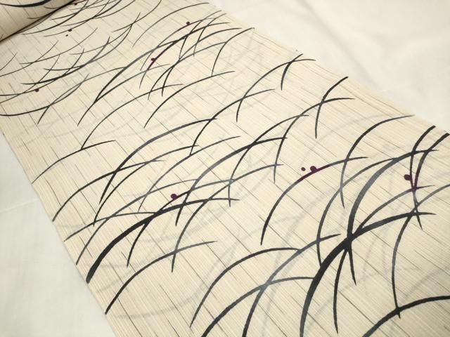 平和屋着物∴夏物 浴衣 反物 着尺 東京本染 さわらび 露芝文 源氏物語謹製 綿麻 zzz