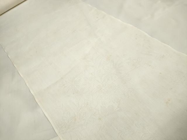 平和屋着物 夏物 長襦袢 小千谷ちぢみ 反物 着尺 小千谷本麻紋紗 草花紋紗 小千谷織物 証紙付き 麻 zzz