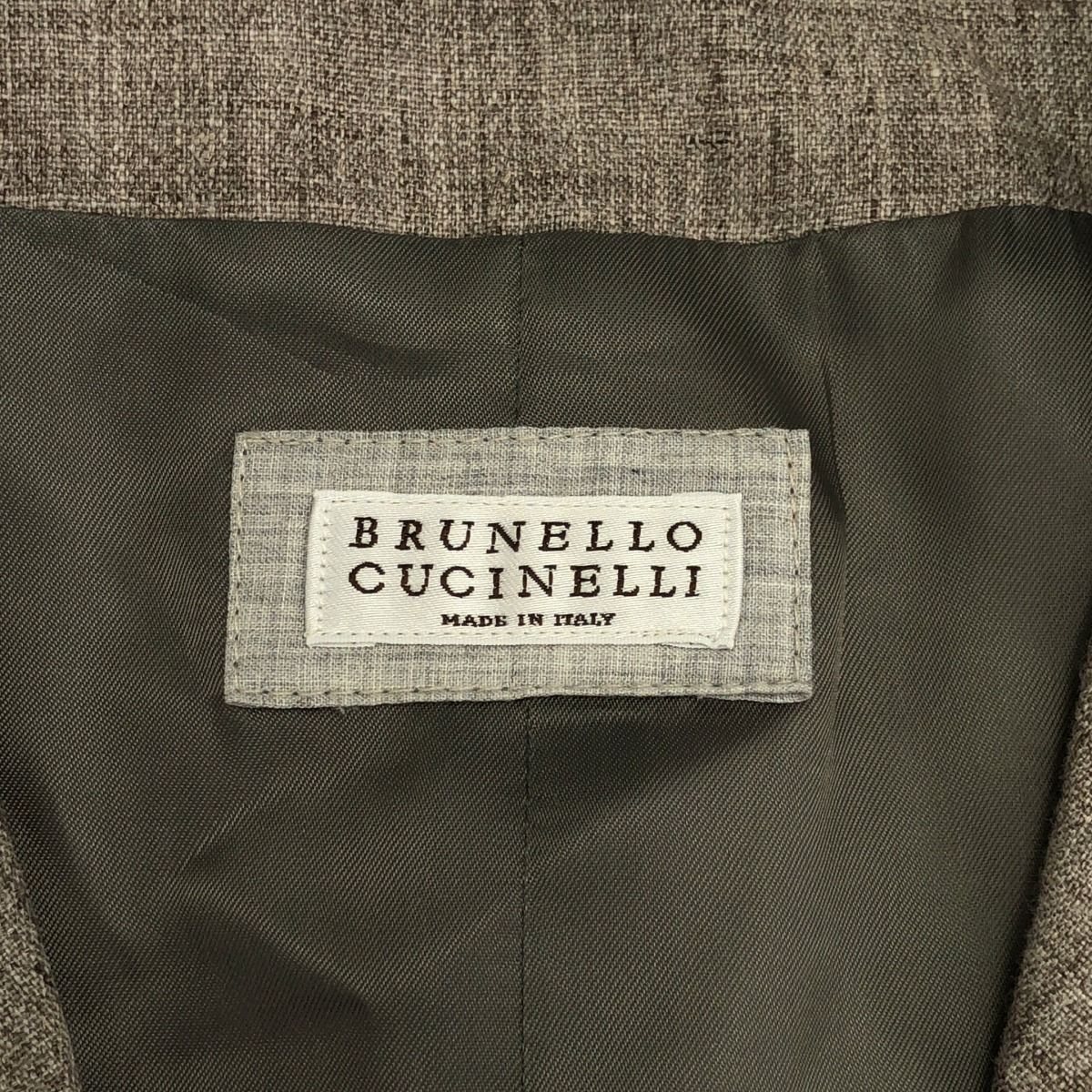 BRUNELLO CUCINELLI ブルネロクチネリ リネンジレベスト グレー 48