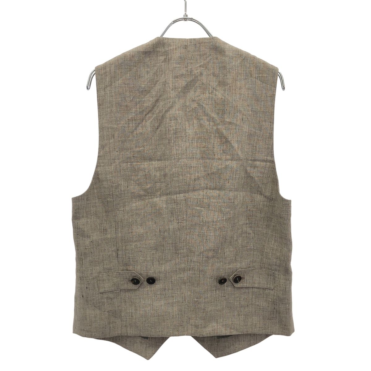 BRUNELLO CUCINELLI ブルネロクチネリ リネンジレベスト グレー 48