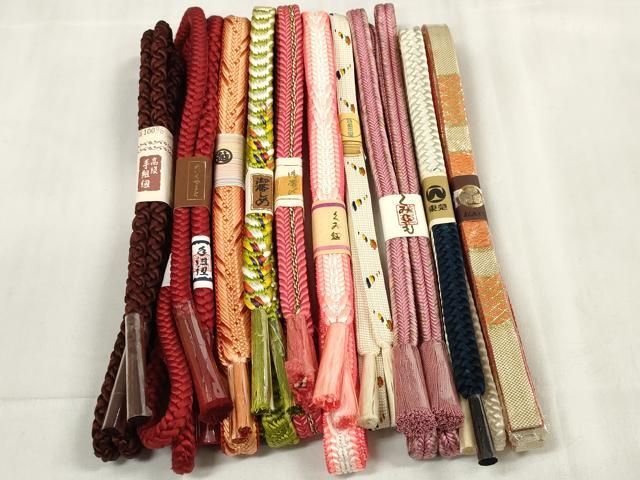 平和屋着物 和装小物 帯締め10本セット 佐賀錦 手組紐 組紐 冠組 めいくやまと 東急 三越 全て正絹 zzz