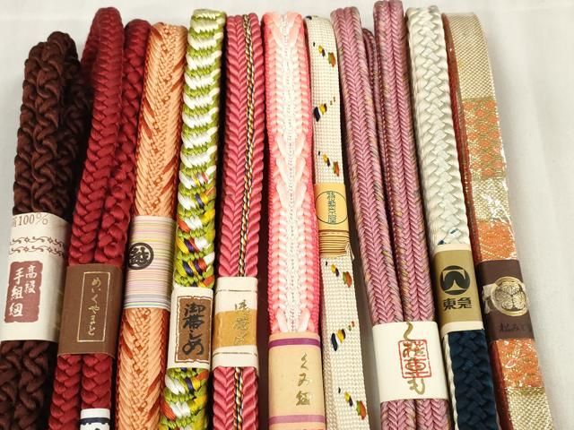 平和屋着物 和装小物 帯締め10本セット 佐賀錦 手組紐 組紐 冠組 めいくやまと 東急 三越 全て正絹 zzz