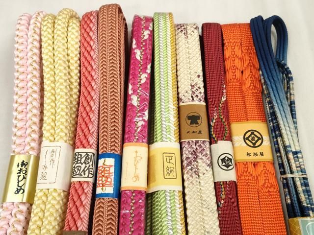 平和屋着物 和装小物 帯締め10本セット 組紐 金銀糸 松坂屋扱い 全て正絹 zzz
