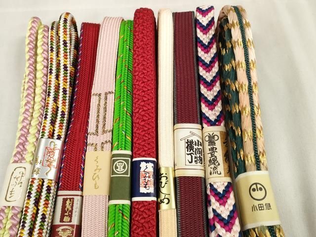平和屋着物 和装小物 帯締め10本セット 豊縄流 組紐 高麗組 金糸 小田急 松坂屋扱い 全て正絹 zzz