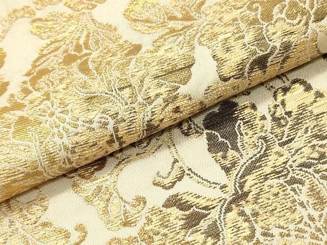 平和屋着物○龍村平蔵製 六通柄 本袋帯 兎煌印金錦 金銀糸 正絹 逸品