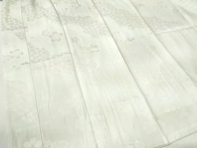  平和屋着物 長襦袢 無双仕立て 道長舞桜地紋 暈し染め 正絹 yc 長襦袢 長襦袢 半襦袢