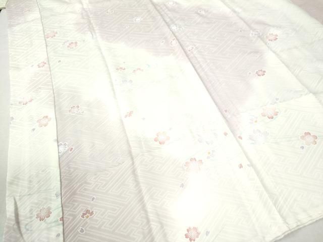 平和屋着物○長襦袢 無双仕立て 紗綾形舞桜文 暈し染め 正絹 逸品