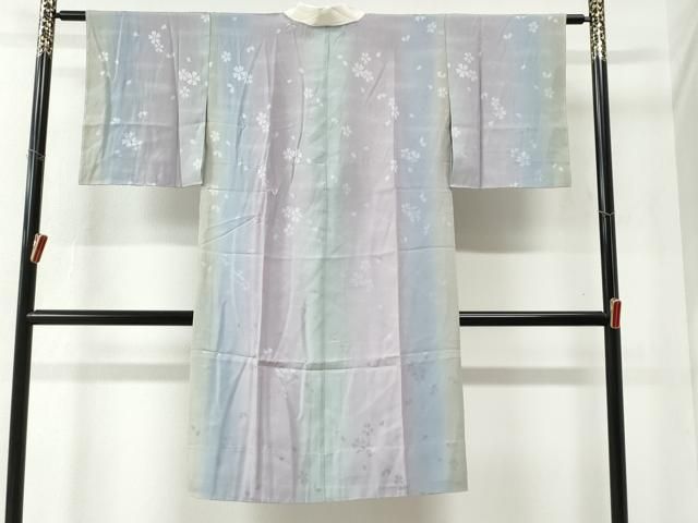  平和屋着物 長襦袢 無双仕立て 舞桜地紋 暈し染め やまと誂製 正絹 yc 長襦袢 長襦袢 半襦袢