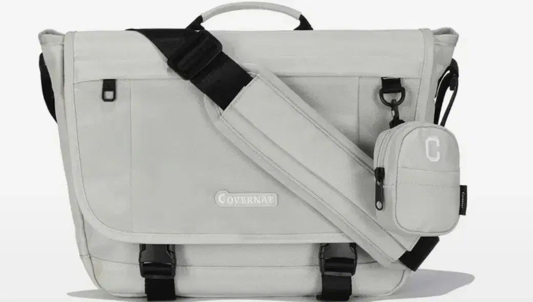 COVERNAT ベニ メッセンジャーバッグ ライト グレー