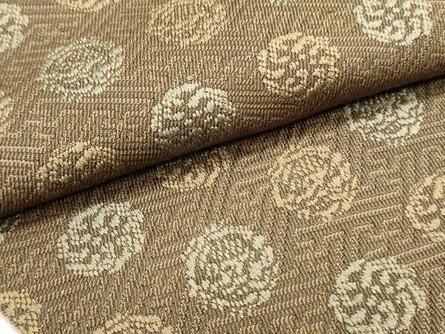  平和屋着物 アンティーク 大正ロマン 八寸名古屋帯 唐織 花丸間道 正絹 ob その他 着物 浴衣