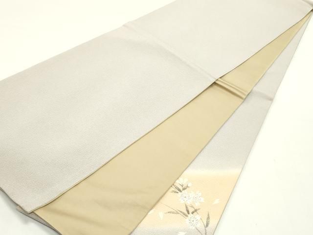 平和屋着物●太鼓柄袋帯　手描き　枝垂れ桜文　鬼しぼ縮緬　正絹　逸品　DAAZ3201ob 平和屋着物○太鼓柄袋帯 手描き 枝垂れ桜文 鬼しぼ縮緬 正絹 逸品