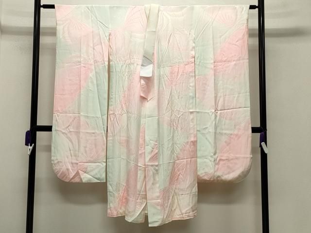 平和屋着物 世界的ファッションデザイナー山本寛斎kansaiブランド振袖用長襦袢 無双仕立て 舞蝶地紋 暈し染め 正絹 gh