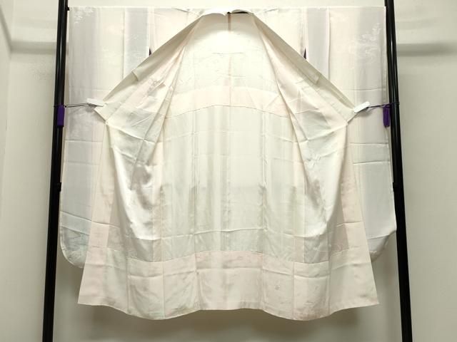 平和屋着物 振袖用長襦袢 無双仕立て 檜扇吉祥花地紋 暈し染め 正絹 gh