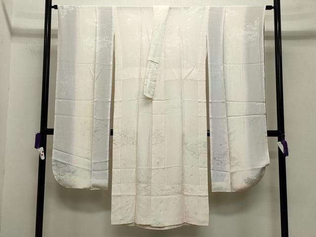 平和屋着物 振袖用長襦袢 無双仕立て 檜扇吉祥花地紋 暈し染め 正絹 gh