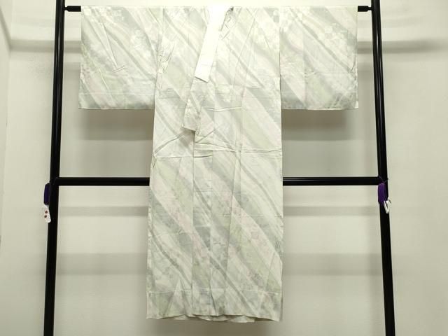 平和屋着物 長襦袢 無双仕立て 市松舞桜文 暈し染め やまと誂製 正絹 gh