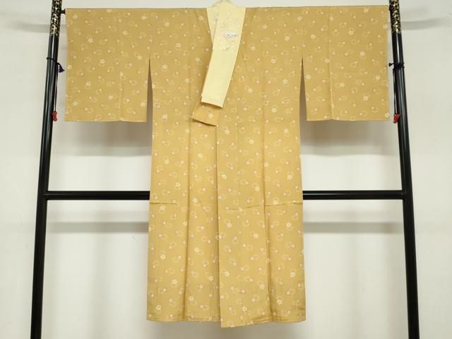 平和屋着物 長襦袢 無双仕立て 七宝舞花文 半衿刺繍 正絹 ud