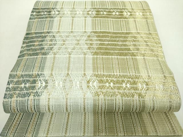 平和屋着物○ひなや工房 くむ・あむ・おる 伊豆蔵明彦 組織 太鼓柄袋帯