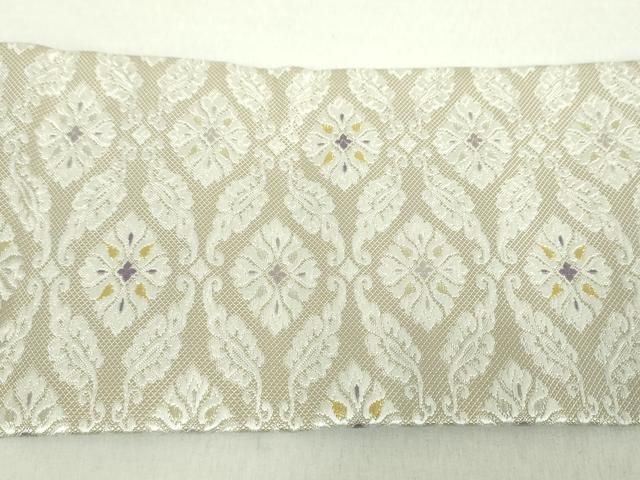 平和屋着物●九寸名古屋帯　唐織　花菱文　金銀糸　正絹　逸品　DABA1337ps 平和屋着物○九寸名古屋帯 唐織 花菱文 金銀糸 正絹 逸品 DABA1337ps