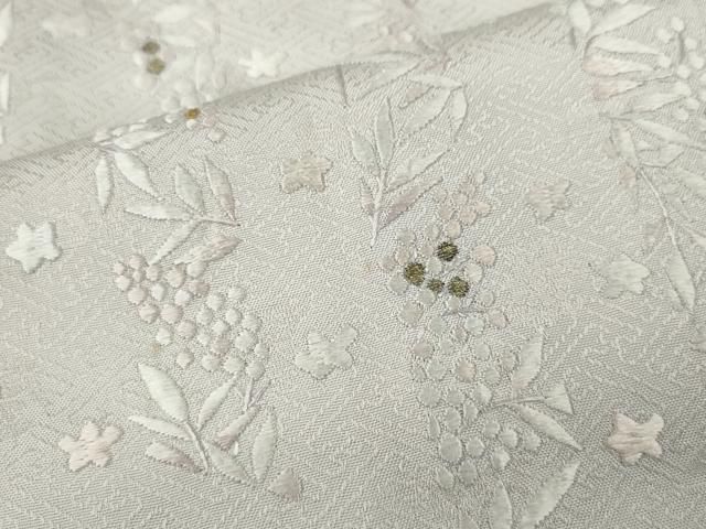 平和屋着物○訪問着 総刺繍 吉祥花文 金銀糸 ロング丈 正絹 逸品