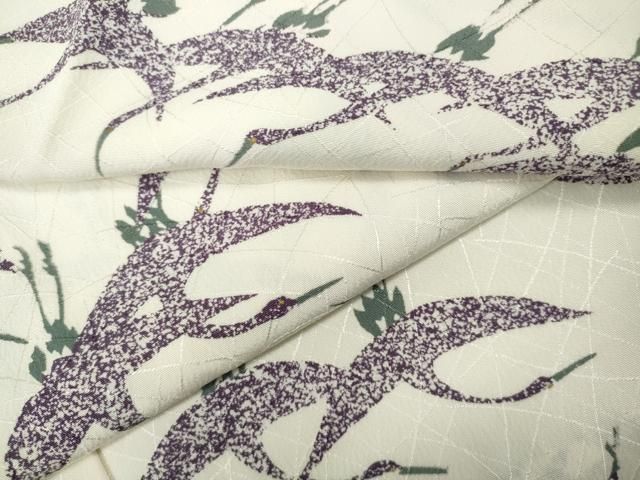 平和屋着物 男性 長襦袢 無双仕立て 飛鶴文 正絹 ut