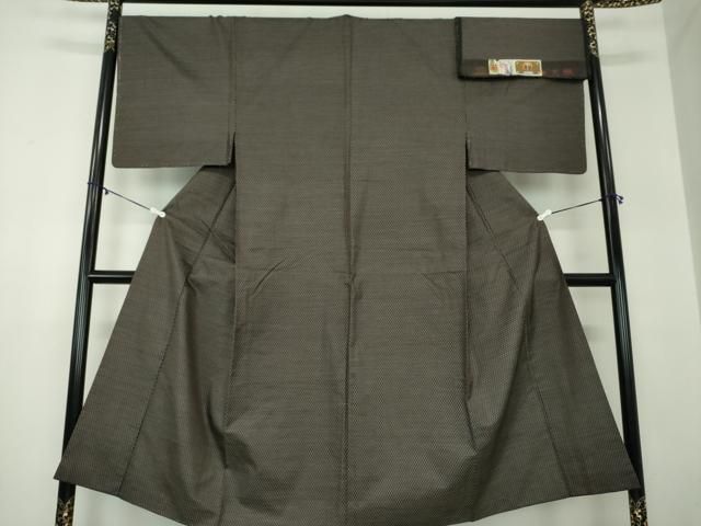 平和屋着物 男性 本場大島紬 菱文 証紙付き 正絹 ps