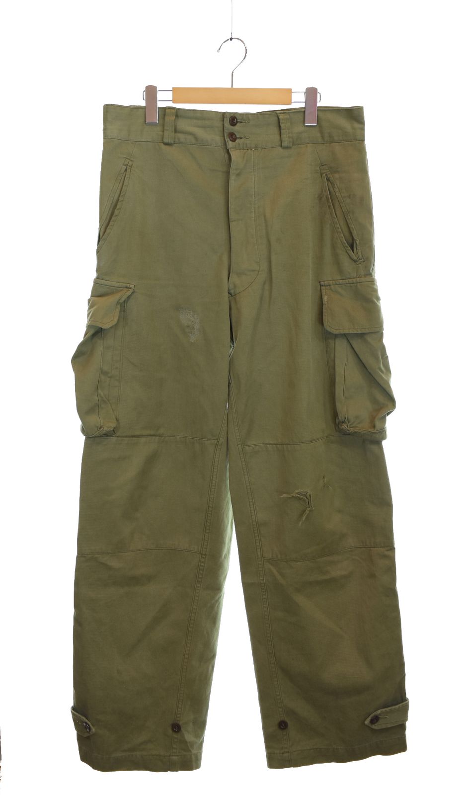 ミリタリー military フランス軍 M 47 後期 ヘリンボーンツイル サイズ43 French ARMY HBT カーゴパンツ カーキ 43 103 MB 710
