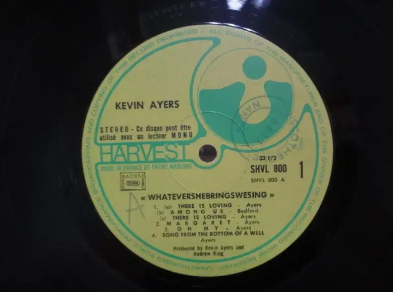 UK LP Kevin Ayers ー 1972 年 早い Harvest