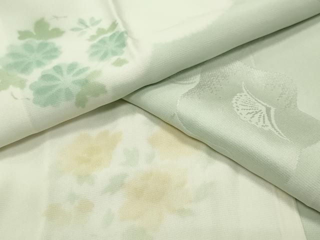 平和屋着物 長襦袢 無双仕立て 雲取り花丸文 正絹 gh