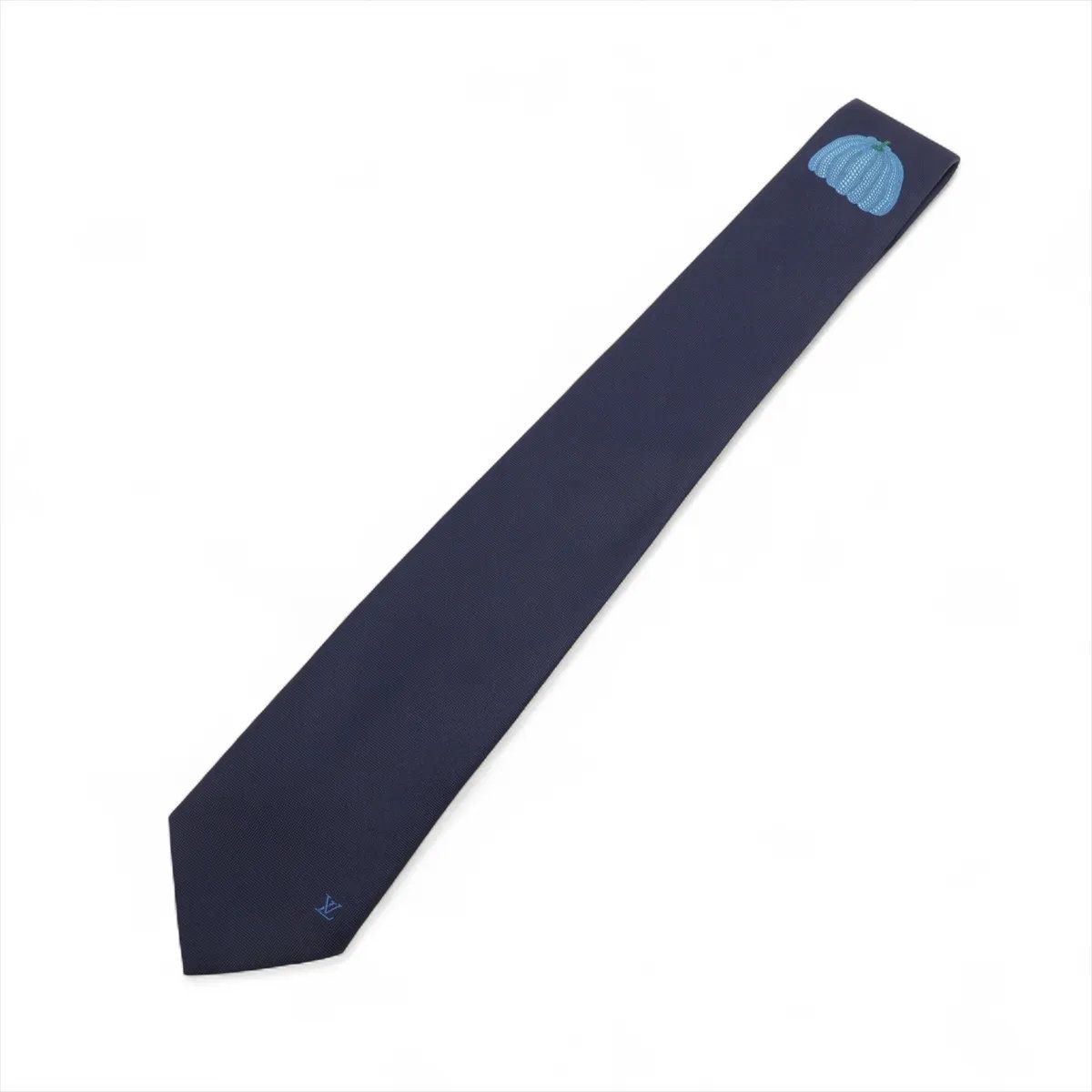 ルイヴィトン 草間彌生 コラボ クラヴァット パンプキン M 78364 ネクタイ シルク ネイビー 紺 スーツ メンズ MMM DE 51-2