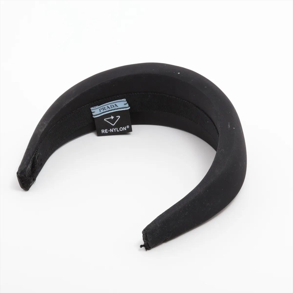 プラダ リナイロン トライアングルロゴ カチューシャ ヘア ブラック ファッション レディース MMM DE 51-4