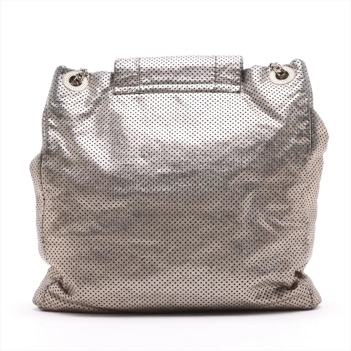 美品 シャネル シリアルシール付 2.55 パンチング レザー チェーン