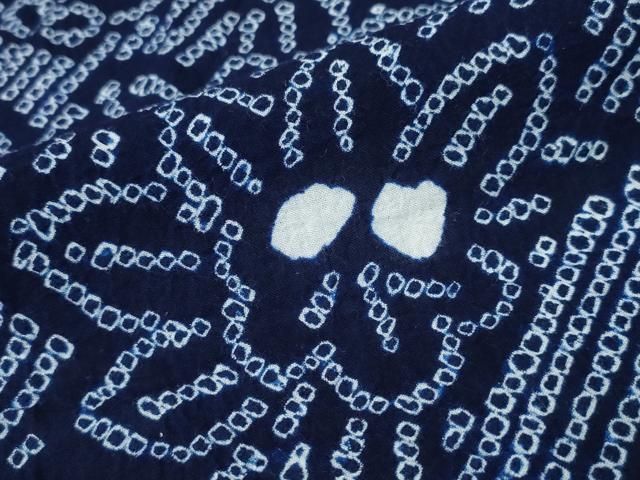  平和屋着物∴夏物 浴衣 有松鳴海絞り 斜線舞花文 綿 ng 浴衣単品 浴衣