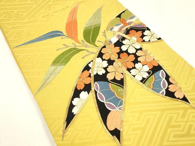 平和屋着物 アンティーク 大正ロマン 中国三大刺繍 相良刺繍 総刺繍 太鼓柄 京袋帯 駒刺繍 花蝶文 正絹 cm