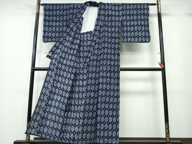 平和屋着物∴夏物 浴衣 有松鳴海絞り 天井文 綿 ng