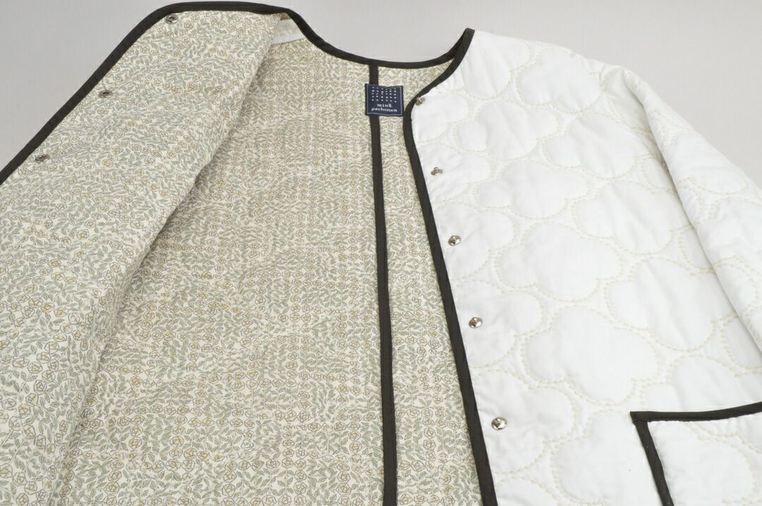 ミナペルホネン mina perhonen flower quilt コート ダウンコート 刺繍