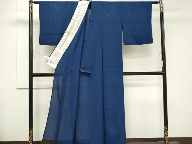 平和屋着物 夏物 色無地 絽 瑠璃紺色 正絹 ou