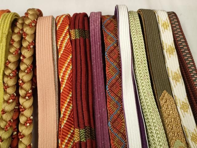 平和屋着物○和装小物 帯締め20本セット 高麗組 笹浪組 変わり貝ノ口