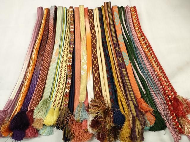 平和屋着物 和装小物 帯締め20本セット 高麗組 笹浪組 冠組 唐組 角八つ組 奈良組 金糸 zzz