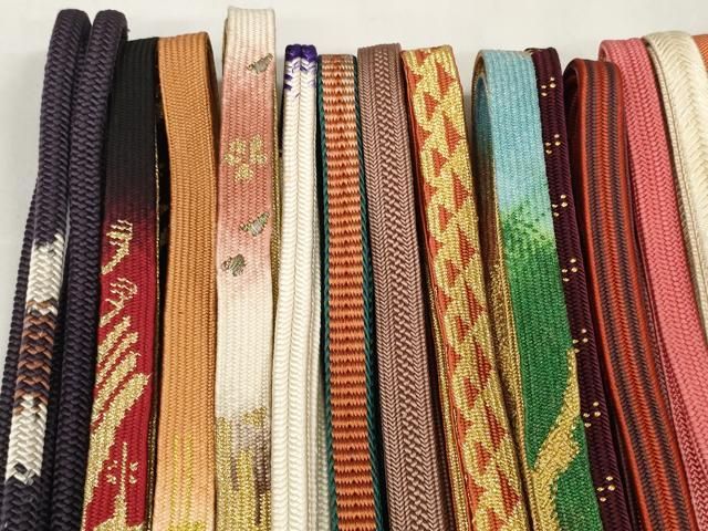 平和屋着物 和装小物 帯締め20本セット 高麗組 冠組 鎌倉組 奈良組 あわじ玉 金銀糸 zzz
