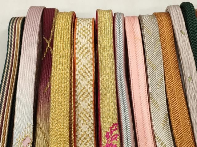 平和屋着物 和装小物 帯締め20本セット 手組紐 高麗組 笹浪組 冠組 鎌倉組 奈良組 鴨川組 金糸 zzz