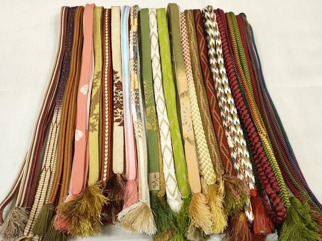 平和屋着物 和装小物 帯締め20本セット 手組紐 高麗組 唐組 笹浪組 冠組 金糸 zzz