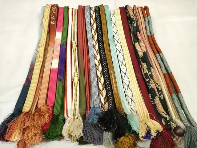 平和屋着物 和装小物 帯締め20本セット 高麗組 笹浪組 唐組 鎌倉組 奈良組 冠組 亀甲組 丸ぐけ 金糸 zzz