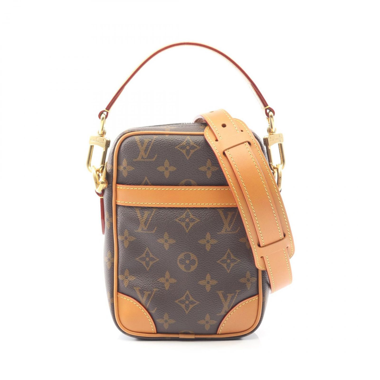 ルイ・ヴィトン LOUIS VUITTON ダヌーブ モノグラムアーカイブ ハンドバッグ バッグ PVCコーティングキャンバス レザー メンズ ブラウン系 M14013 【中古】 ルイ・ヴィトン LOUIS VUITTON ハンドバッグ ダヌーブ モノグラム