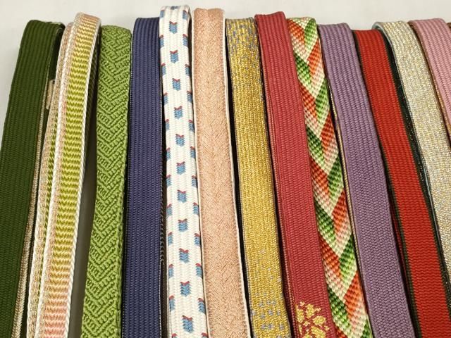 平和屋着物 和装小物 帯締め20本セット 手組紐 高麗組 笹浪組 鎌倉組 金糸 zzz