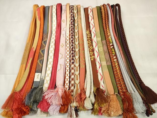 平和屋着物 和装小物 帯締め20本セット 手組 高麗組 亀甲組 冠組 奈良組 金糸 zzz